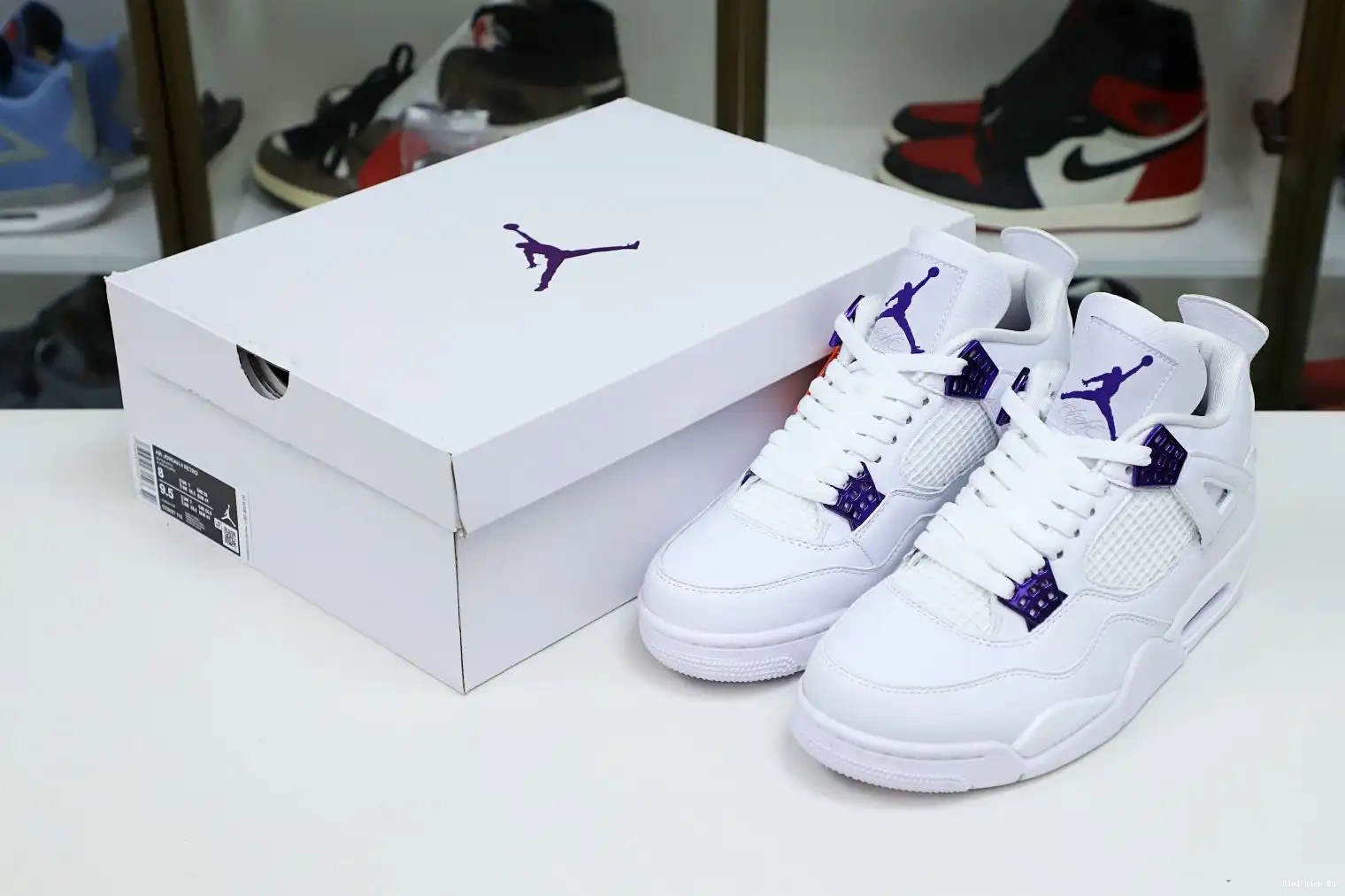JORDAN AIR METALLIC 4 Kimikick PURPLE 0716